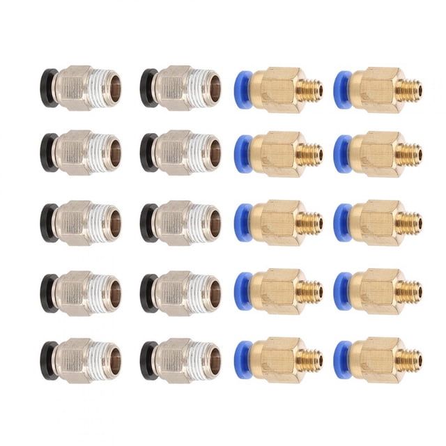 Conector neumático recto, 20 piezas PC4 M10 conector neumático recto macho conector rápido neumático respuesta rápida