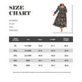 thumbnail image 6 of CASSIE LIZ Womens Dresses Plus Size 5X Long Sleeve Boho Square Neck Bubble Sleeve Blue Flowing Maxi Dresses Holiday Wedding Date Guest 5XL 26W 28W, 6 of 6