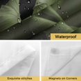 thumbnail image 4 of No Hook Shower Curtains with Snap-in Liner Set, Sage Green Rose Waterproof Hotel Bathroom Shower Curtain, Vintage Abstract Garden Flower Floral Black Mesh Top Window Bath Curtains 72''x78'', 4 of 9