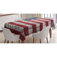 thumbnail image 1 of USA Tablecloth, Fourth of July Independence Day Adorn National Democracy Art Rough Wood Print, Rectangular Table Cover for Dining Room Kitchen Decor, 60" X 84", Red Blue, by Ambesonne, 1 of 4