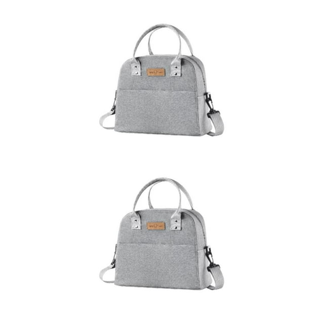 Ruiboury Multi-Purpose Thermal Companion For Picnics Large Capacity Picnic Bags With Strap+Grey 2Set