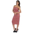thumbnail image 3 of Inkmeso Womens Sexy Spaghetti Strap Dress Printed Bodycon Club Party Midi Dress, 3 of 7