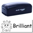 thumbnail image 1 of Large Pre-Inked Brilliant Stamp, Slim 1854, Ultra Slim Design, Impression Size 1-13/16" by 2-1/2", Up to 25,000 Impressions - Black Ink, 1 of 10