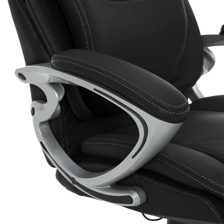 Serta - Bryce Bonded Leather Executive Office Chair - Black