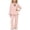 Pink A, variant on Ashirexll Girls Summer Clothes Solid Color Round Neck Long Sleeve Fashion Top with Pants Homewear Casual 2 Piece Set