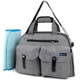 thumbnail image 2 of JOIE BEAN Large Diaper Tote Bag, Multifunctional Messenger Bag with Changing Pad (Light Grey), 2 of 8
