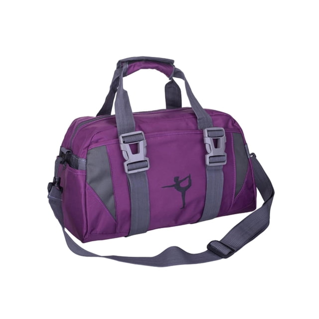 Sonducket Correas ajustables fuertes y durables del bolso del gimnasio de nylon fáciles limpiar el bolso de la aptitud de los bolsos del Envolturas para manijas de equipaje púrpura