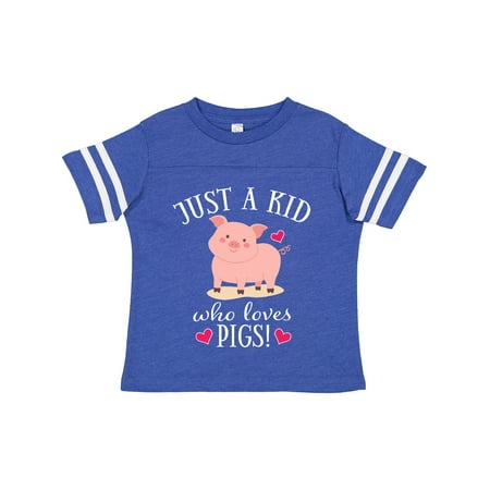 

Inktastic Just a Kid Who Loves Pigs Gift Toddler Boy or Toddler Girl T-Shirt