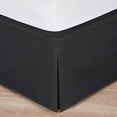 thumbnail image 1 of King Size Black Luxury Hotel Bed Skirt: Tailored Pleat, 14" Drop, 1 of 1