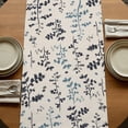 thumbnail image 5 of Table Runners 48 Inches Long Dress Scarves, Grey Blue Botanical Farmhouse Kitchen/Dining Table Runner, Short Coffee Tablerunners, Rustic Country Spring Floral Summer Leaf 13x48 Inch, 5 of 9