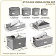 thumbnail image 3 of Sorbus China Storage Containers (Quilted) - Glass & Dish Storage Containers for Transport, Moving, Party - 8 Pc Stackable Plate Storage Set for Dinnerware, Mugs, Cups - Felt Plate Protectors Included, 3 of 6