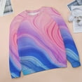 thumbnail image 6 of Sweatshirt For Womens Crewneck Colorful Marble Pattern Hoodies Teen Girls Cute, 6 of 7