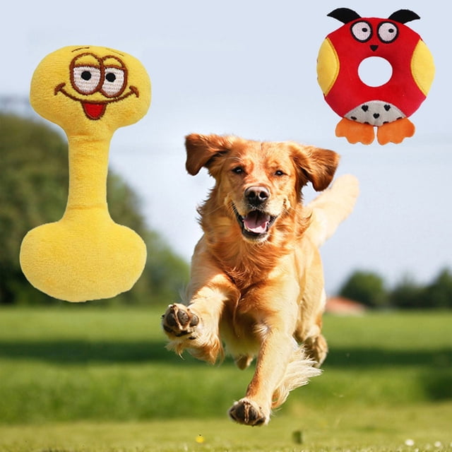 CBFFDC Wear-resistant Dog Toy Interactive Alphabet Plush Dog Toy Sound Built in Bite Resistant Relieve Boredom Attractive Pet Toy