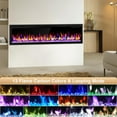 thumbnail image 6 of Smart 60" WiFi-Enabled Electric Fireplace Heater, Recessed in-Wall and Wall-Mounted Linear Fireplace,Compatible with Alexa,13 Adjustable Flame Color and 5 Brightness,1500/750 Watt Heater,Black, 6 of 9