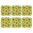 thumbnail image 2 of Pofeuu Sunflower Leaves Print Leather Coasters Set of 6, Round Cups Mugs Mat Pad for Home Kitchen Heat Resistant Drink Coasters,Square, 2 of 7