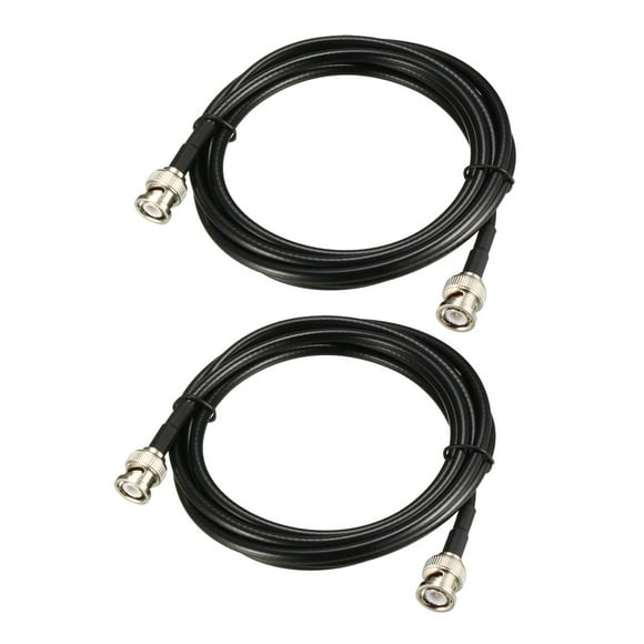 RG58 Coaxial Cable Con BNC Macho a BNC Macho Conectores 50 Ohm 10Pies 2Uds