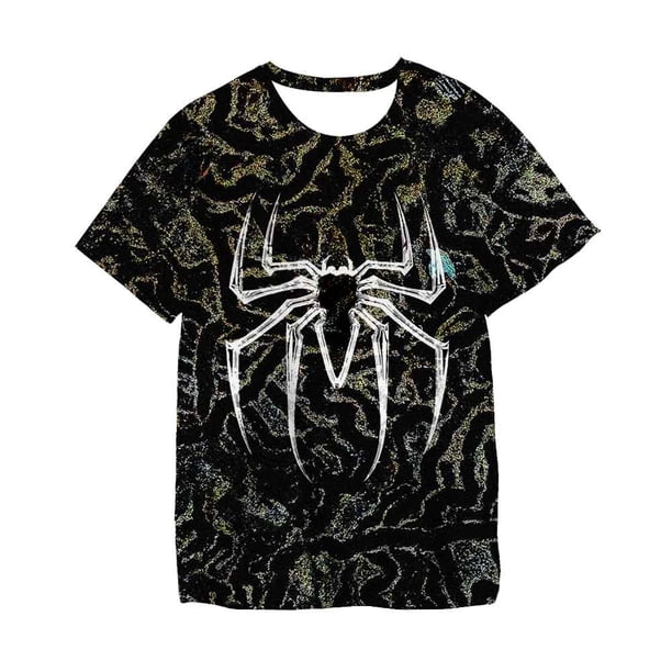 Camisetas de moda para niños, camiseta de superhéroe de Marvel para niños y bebés, camiseta de hombre araña para ropa de niño, ropa de dibujos animados para niños, camisetas para niñas Tee13T Gao Jinjia LED