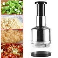 thumbnail image 1 of Picadora de alimentos manual, picadora rápida de verduras, procesador de alimentos manual, picadora de cebolla para ajo, ensalada y fruta., 1 of 8