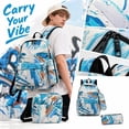 thumbnail image 2 of 3-Piece Backpack Set for School Travel and Everyday Use Lightweight Nylon Graphic Backpack with Crossbody Bag, 2 of 7