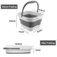 thumbnail image 2 of Leemeimei Baño de pies 15L (4 GL) Bañera plegable para pies con asa, masajeador de spa para pies, remojo de pies para pies secos y agrietados, cubo de plástico para pies, color gris, 2 of 5