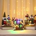 thumbnail image 3 of Christmas Village Houses  Resin Christmas Village with Warm Light Battery Operate  Christmas Home Table Decor  B, 3 of 8