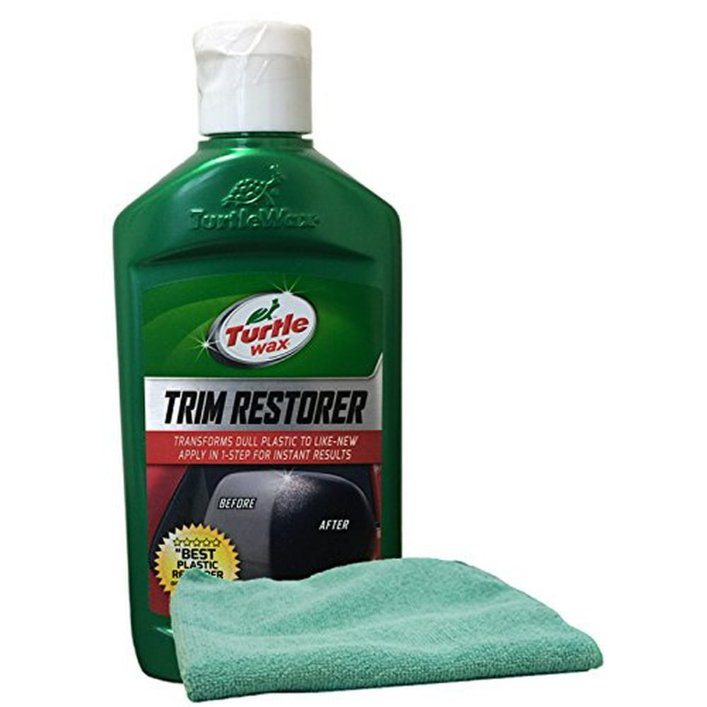 Turtle Wax Trim Restorer (10 oz) Bundle With Microfiber Cloth (2 Items
