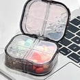 thumbnail image 4 of PNNJI Other Storage and Organization, Portable Mini Drug Box Sealed And Damp Proof Suitable For Three Meals Day Days Week Eight Lattice Drug Packaging Storage Box, Black-F, 4 of 6