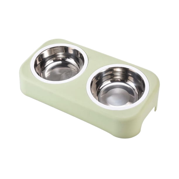 Comederos para perros Comederos dobles Comedero elevado para gatos para cachorros pequeños verde grande