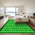 thumbnail image 3 of ODIKA 3'x5' Machine Washable Non-Slip Area Rug, Geometric Green High Traffic Rug with Pad, Green, 1025003, 3 of 8