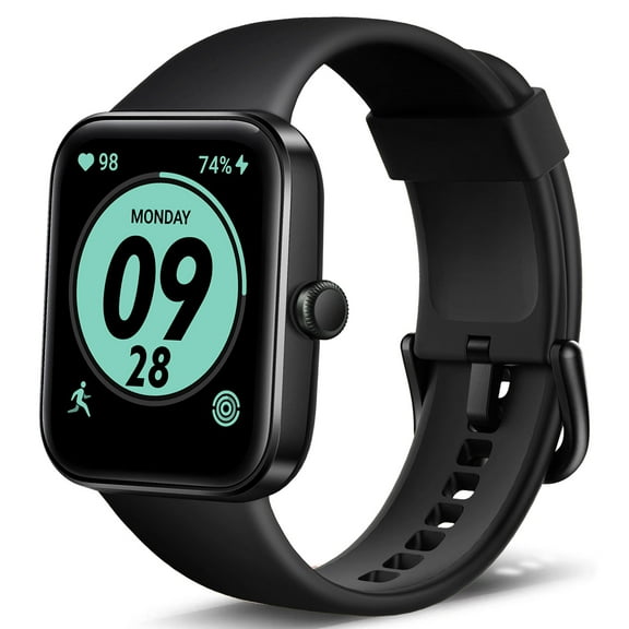 TSV Smart Watch, 1.3" Touch Screen Waterproof Fitness Band Smartwatch Compatible with Android & iOS, Black