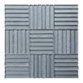 thumbnail image 2 of Sample - Gray Cold Spray Crystal Glass Gray Parquet Mosaic Tile Kitchen Wall Backsplash, 2 of 6