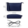 thumbnail image 5 of UTO Small Crossbody Bags for Women Genuine Leather Ladies Clutch Wallet Purses with Tassel Zipper Pocket(Royal Blue), 5 of 7