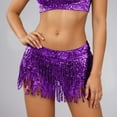 thumbnail image 2 of SRZYMJ Belly Dance Scarf Sequin Tassel Skirt Wrap Sparkly Rave for Women, 2 of 5