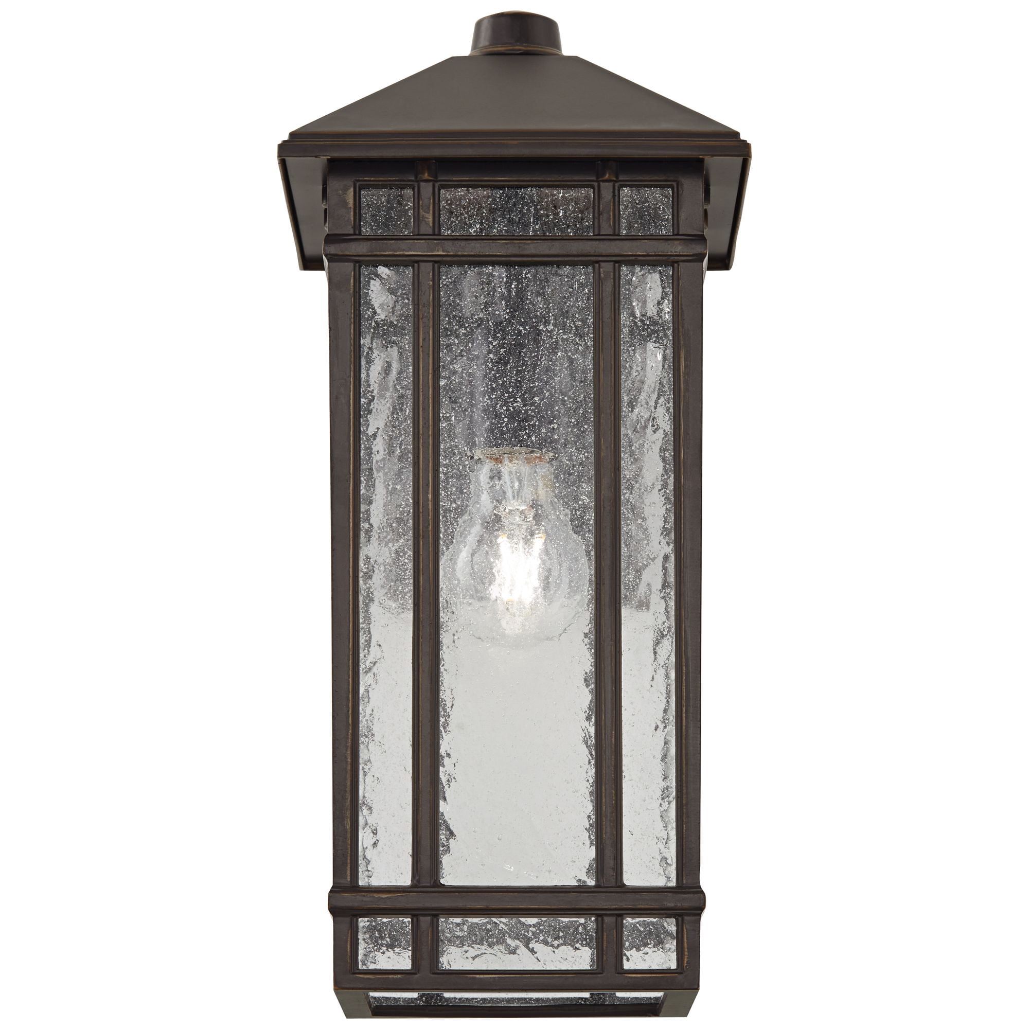 Kathy Ireland Sierra Craftsman 16 1/2" High Farmhouse Rustic Outdoor Wall Light Fixture Mount Set of 2 Oil Rubbed Bronze Finish