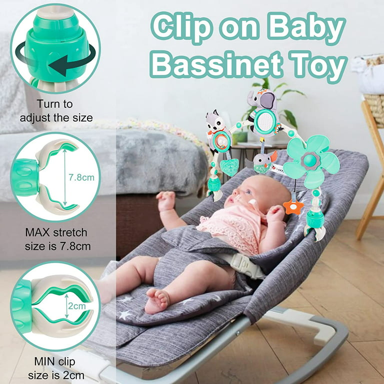 Bow shaped baby carriage toys: crib, music animal mobile music