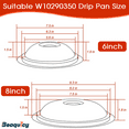 thumbnail image 2 of Beaquicy Porcelain Range Burner Drip Pans for Whirlpool Cooktop, 2 of 9