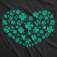 thumbnail image 2 of Womens Glitter Clover Heart T Shirt Funny Shamrock St Pattys Day Parade Lovers Tee for Ladies Womens Graphic Tees, 2 of 9