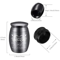 Small Urns for Ashes Mini Keepsake Urns Alloy Miniature Ash Holder Unique Tiny Sharing Token Black Heart Tree Decorative Urns Cremation Urn Memorial Container for Loved Ones Human 1.6x1Inch