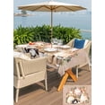 thumbnail image 4 of Easter Bunny Outdoor Tablecloth - 60x102 Inch Rectangle Dining Table Cover, Eggs Green Leaves Rustic Flowers Cups Vintage Waterproof Outdoor Table Cloth with Umbrella Hole & Zipper for Picnic/Patio, 4 of 7