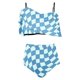 thumbnail image 3 of Bikini de Mujer Trajes de Baño Bikini con Ruffles Conjunto con Sujetador Acolchado Extraíble, Pantalones Cortos de Cintura Alta para la Playa, 3 of 6