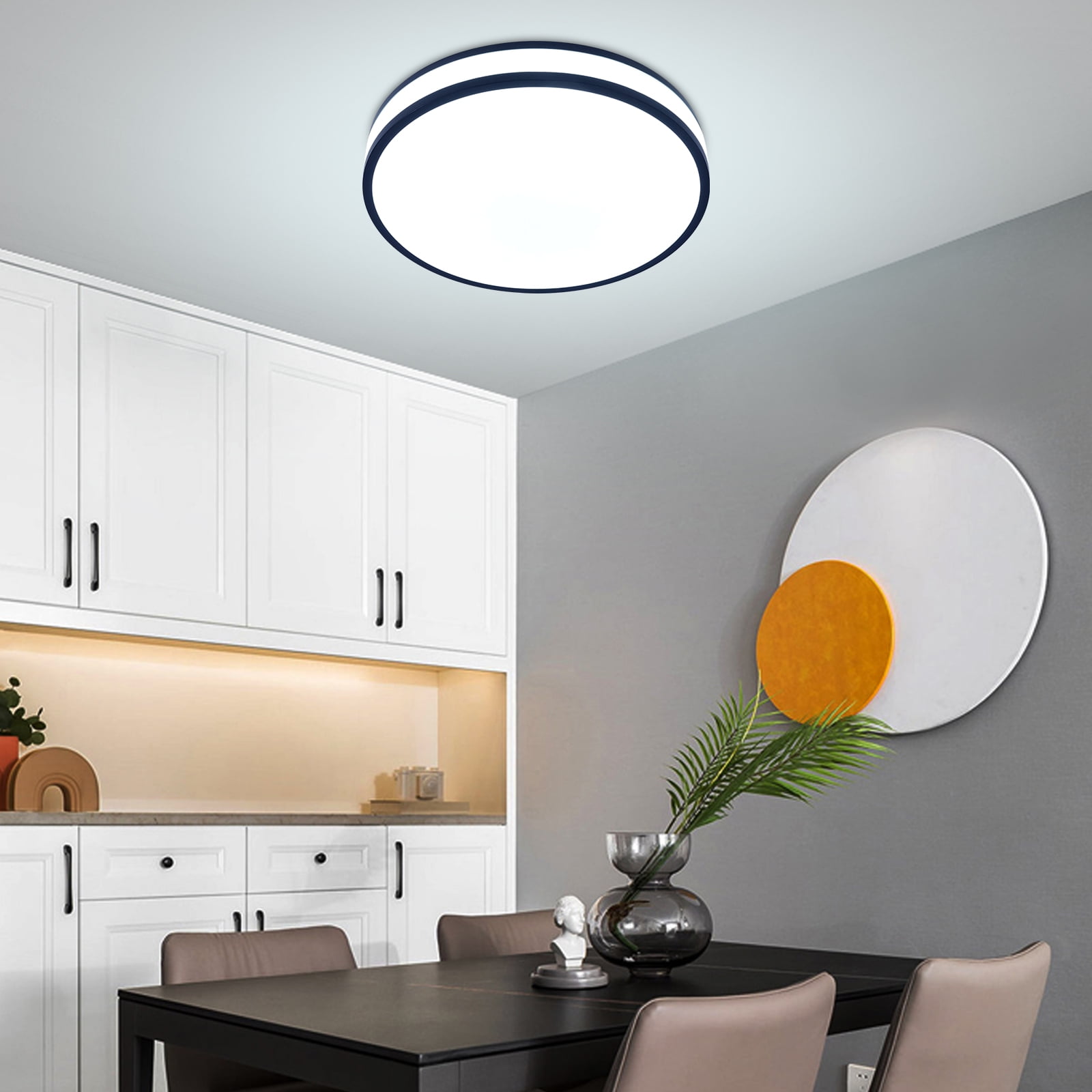Round Flush Mount Ceiling Light Modern Ceiling Light Fixture LED Ceiling Light for Bedrooms, Living Rooms