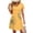 Yellow, variant on Womens Spring Dresses V-Neck A-Line Swing Knee Length Midi Dress Casual Summer Beach Vacation Dress