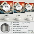 thumbnail image 4 of Designart "The Red Great Wave A Masterpiece from Kanagawa V" Nautical & Beach Square Mirror For Wall Decor - Large Red Square Printed Wall Mirror Art - Wall Mounted Square Large Mirror, 4 of 5