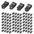 thumbnail image 2 of 1000 Piezas Clips de Cable Tipo R de Nailon Negro de 1/4 Pulgadas para Montar Cuerda de Luz para Interiores y Exteriores Sujetador de Abrazadera de Cable EléCtrico, 2 of 5