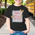 thumbnail image 5 of Hiijoy Girls Black Tee Shirt Graphic Back To School Short Sleeve Crewneck Tshirt, Sizes 3-14, 5 of 6