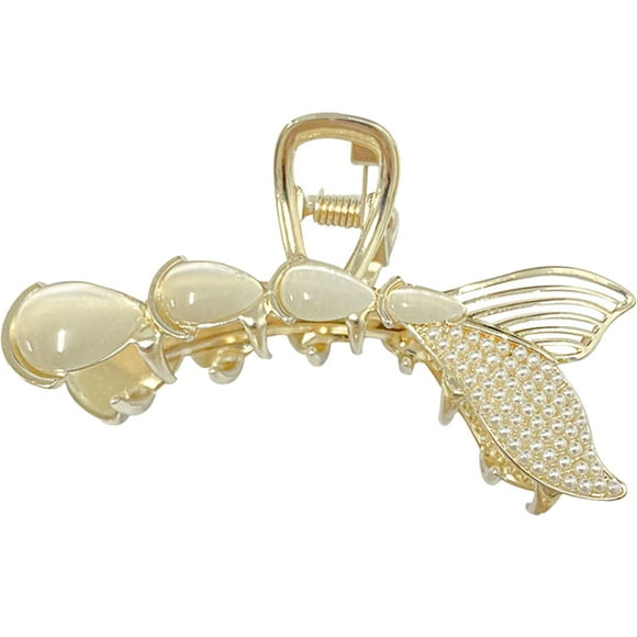 Mermaid Hair Claw Clip Mermaid Tail Hair Claw Barrette Big Jaw Clip Pearl Hair Clip