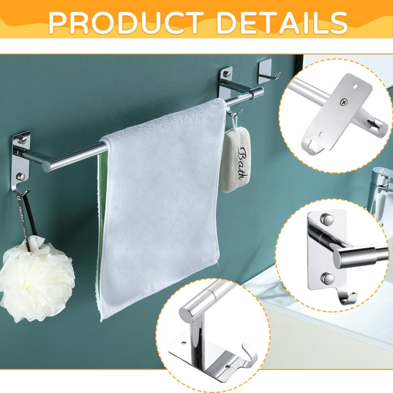 1pc Telescopic Towel Bar, Retractable Rod Wall Drying Rack, Stainless Steel  Shower Towel Rack For Bathroom, Wall Mounted Towel Holder, Towel Clothes  Hanger For Indoor Windows Balcony
