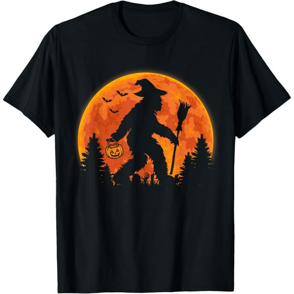 Bigfoot Pumpkin Halloween Costume Sasquatch Men Women Kids T-ShirtMen's and women's short-sleeved pure cotton shirts