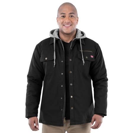 Wrangler Workwear Men's Quilted Lined Long Sleeve Shirt Jacket, Size Small to 3XL