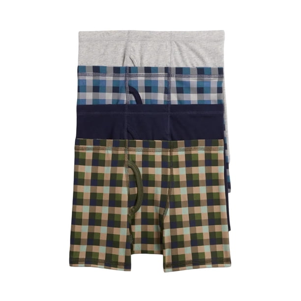 Calzoncillos tipo bóxer GAP para niños, paquete de 4, diseño vichy pequeño multicolor, talla S